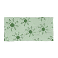 Beach Towel I LightGreen Sun I Sunny Tropical Stripe Towel