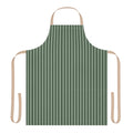 Green Striped Apron — Classic Kitchen Apron with 5-Color Straps
