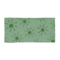 Beach Towel I Green Sun I Sunny Tropical Stripe Towel
