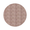 Mauve Habana Tile-Inspired Round Rug