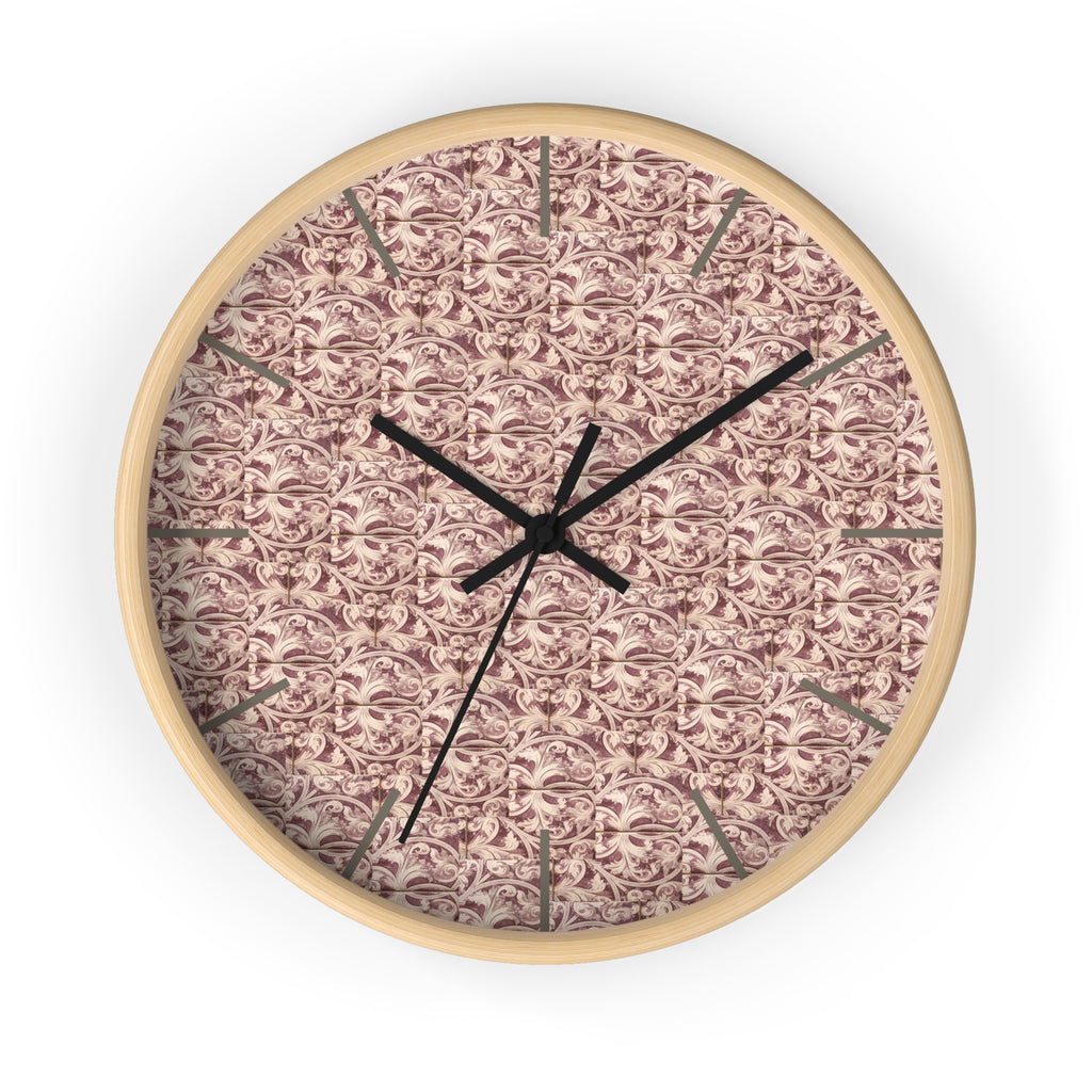 Habana Tile Wall Clock (Mauve) — Cuban Heritage Design